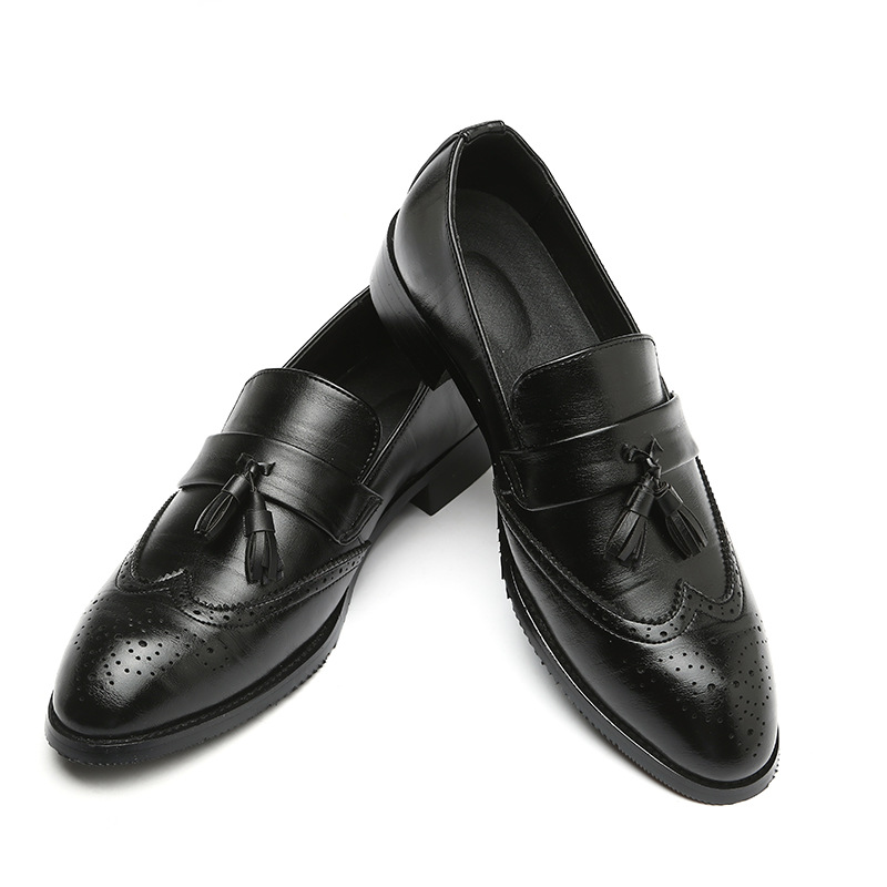 Women Formal Office Wear Shoes - クラシックなメンズレザータッセルローファー、手作りのスリッポンカジュアルフォーマルシューズ、オフィス、結婚式、普段着に快適な履き心地