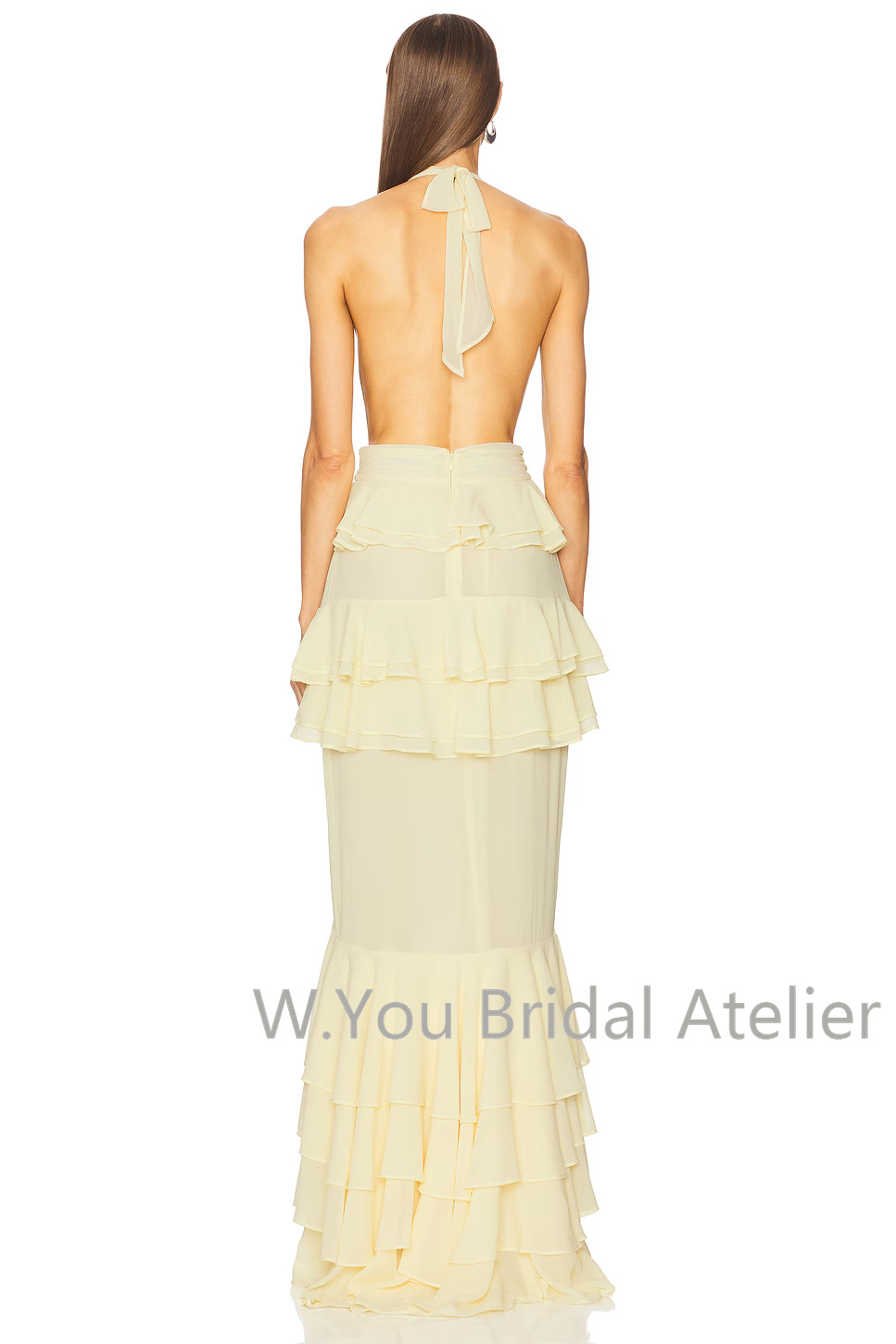 Women'S Formal Wear Wedding Guest - イブニングドレス ディープ V ネック ホルター フロント