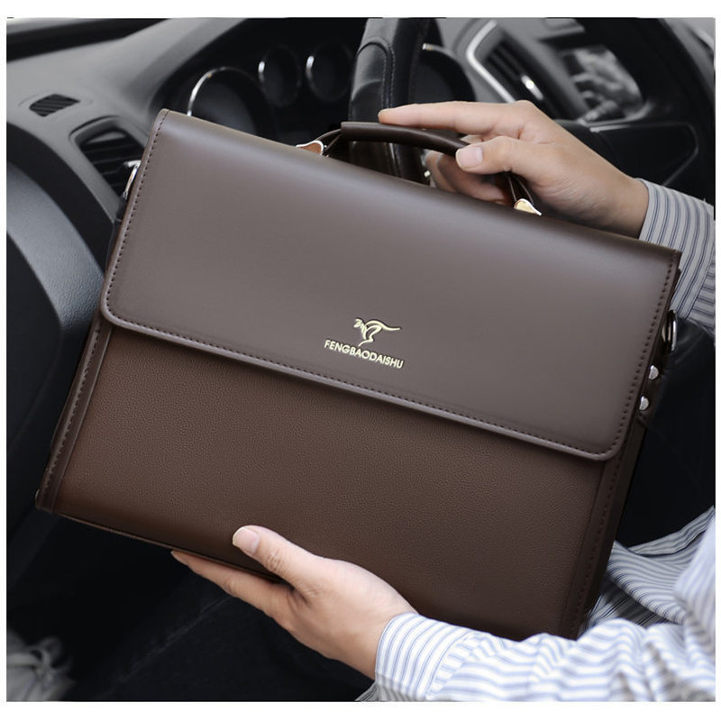Structured Handbag Work - 革高級ブリーフケース男性デザイナー仕事ビジネストートボルサス黒ハンドバッグショルダー弁護士スクエア A4 サイドクロスボディバッグ