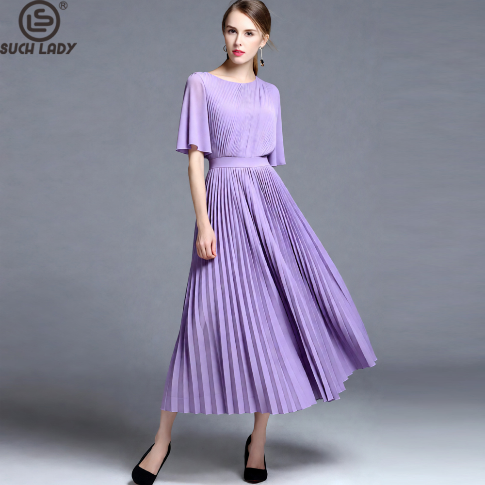 Women'S Formal Wear Wedding Guest - 女性用ライラックケープスリーブプリーツミディドレス、ハイネックフォーマルガウン、結婚式のゲストやカクテルパーティーに最適なエレガントなイブニングウェア