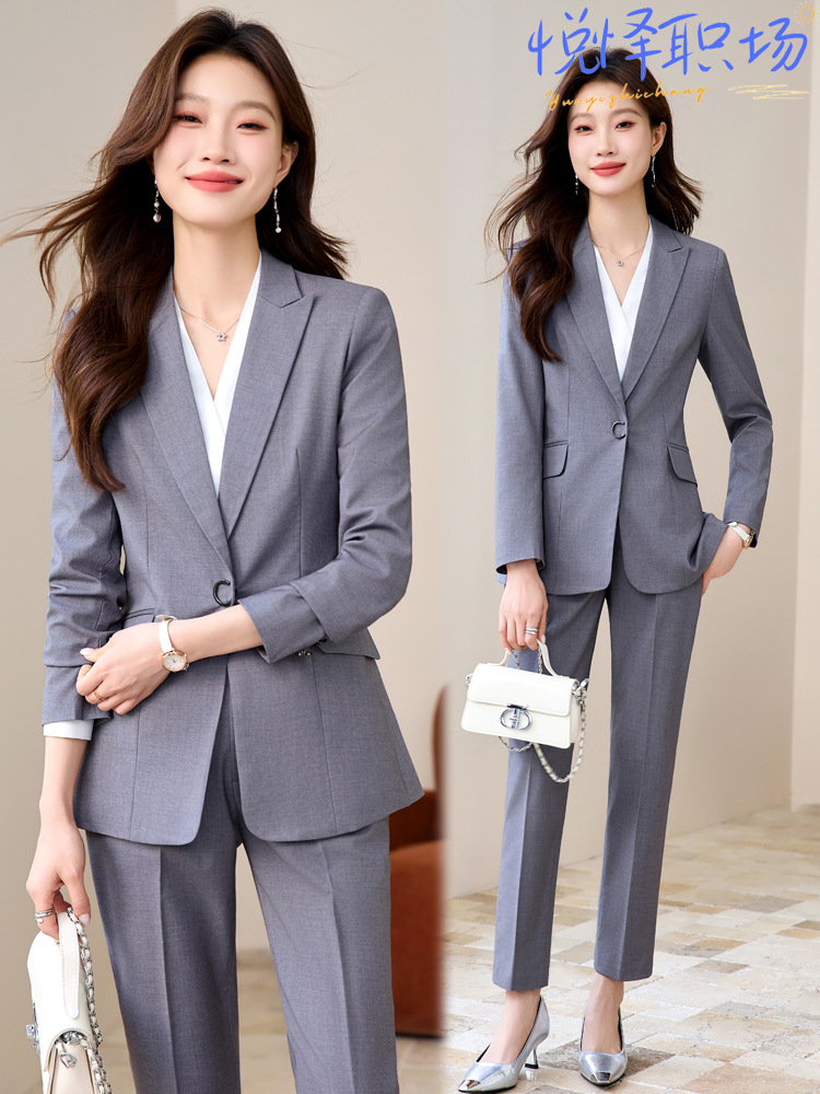 Women Formal Wear Store - レディーススーツセット：女神のような気品漂うプロフェッショナルな服装、高級ビジネスフォーマルウェア、宝石店勤務ユニフォーム用ブレザー
