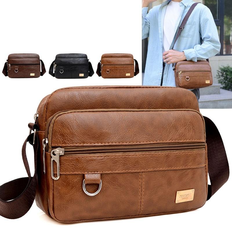 レザーメンズスリングバッグメッセンジャーショルダークロスボデ - Structured Handbag Work のレビューと価格