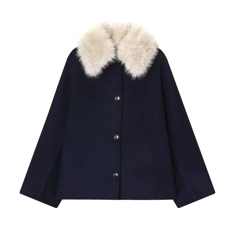 フェイクファー襟付きコート レディース ロングイブニングドレ - Women Formal Wear Stitching のレビューと価格