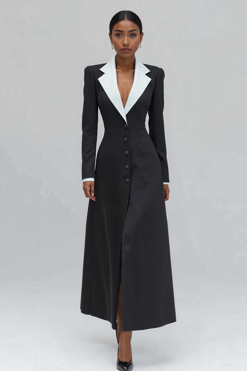 Aライン女性ロングブレザージャケットワンピースフォーマル誕生 - Women'S Formal Wear Wedding Guest のレビューと価格