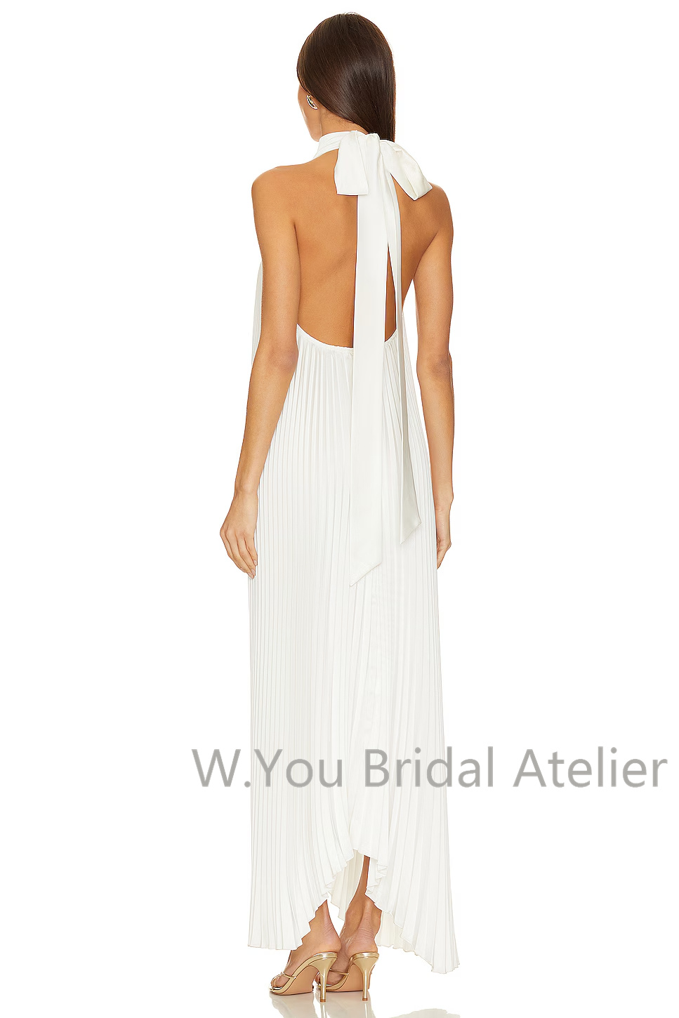 イブニングドレス ディープ V ネック スカーフ フリル プ - Women'S Formal Wear Wedding Guest のレビューと価格