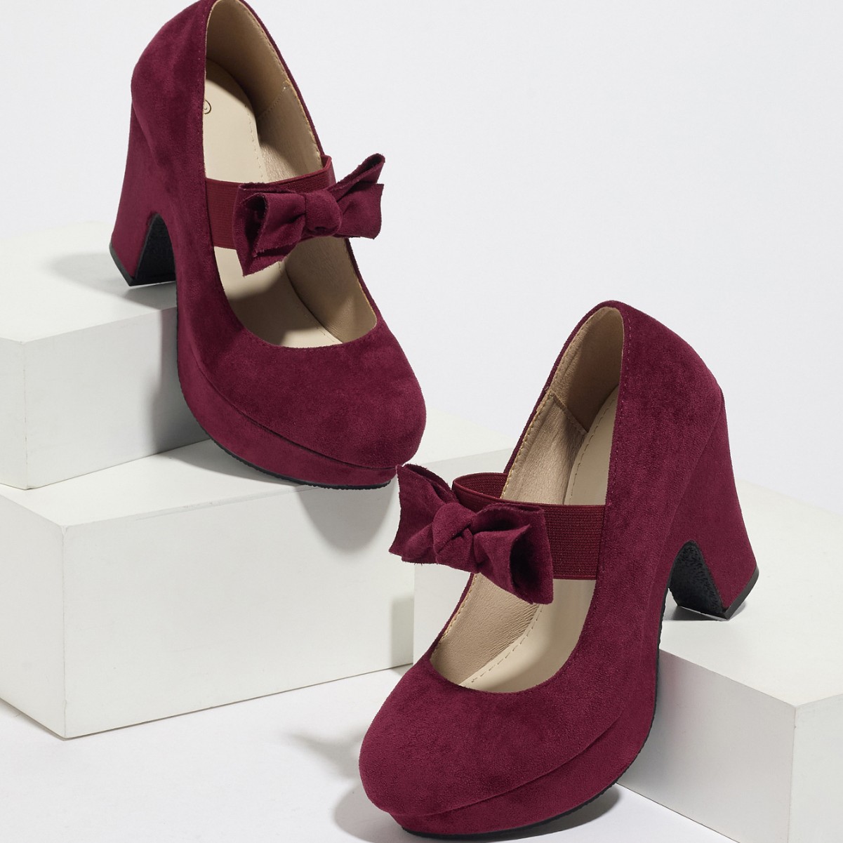 大きいサイズのレディース、ボウタイ付きメリージェーンシューズ - Women Formal Office Wear Shoes のレビューと価格