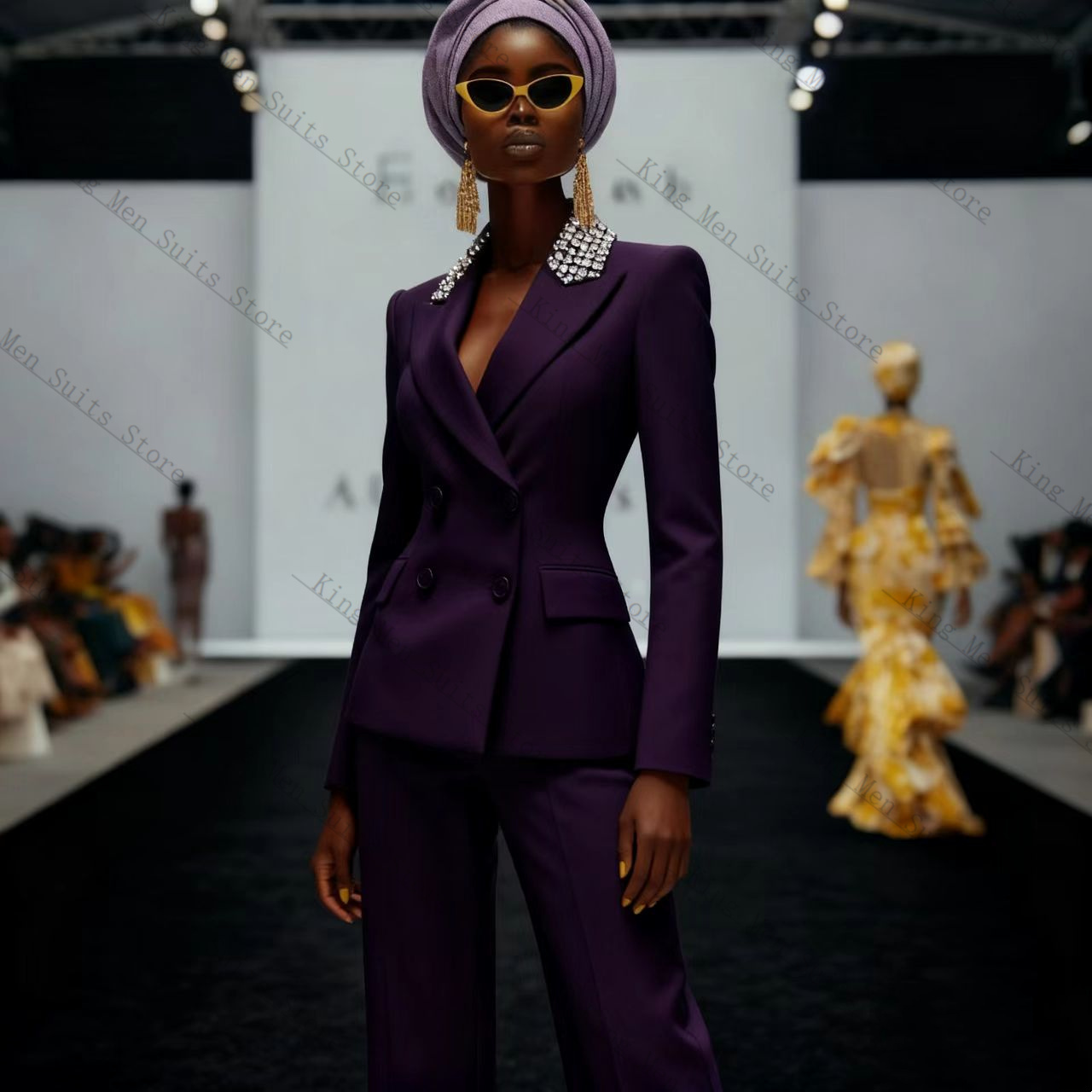 高級クリスタル女性スーツセット 2 個パールブレザー + パ - Women'S Formal Wear Wedding Guest のレビューと価格