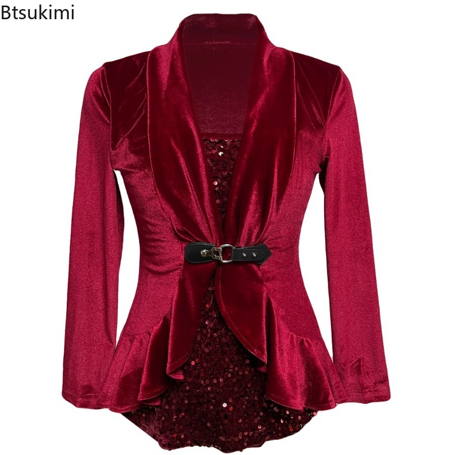 2026年新作レディースファッションセクシーなスパンコールコ - Women Formal Wear Stitching のレビューと価格