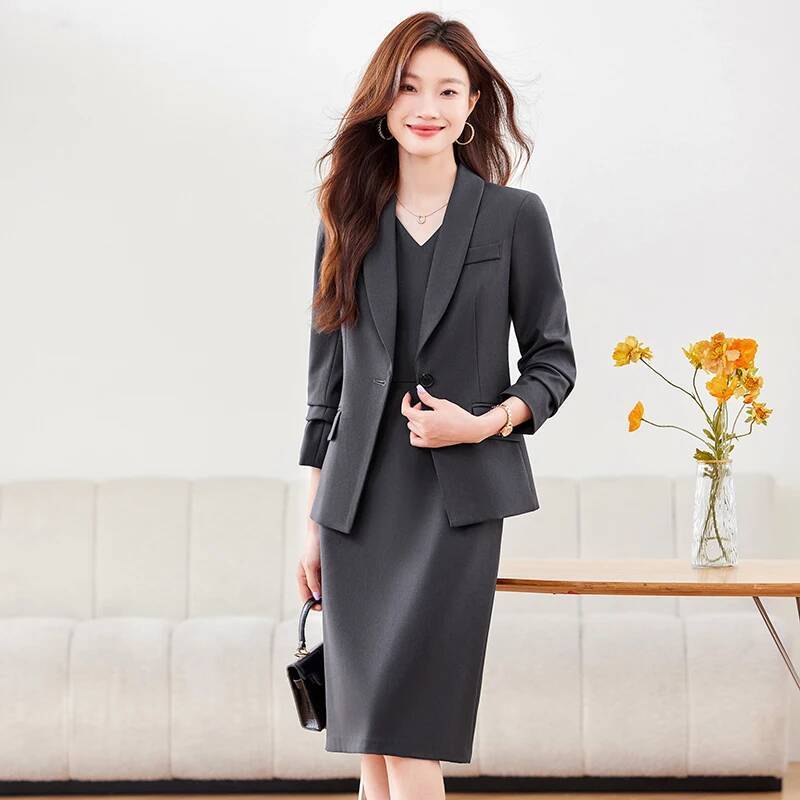 高品質生地のレディースビジネススーツ、ドレスとジャケットコー - Women Formal Wear Stitching のレビューと価格