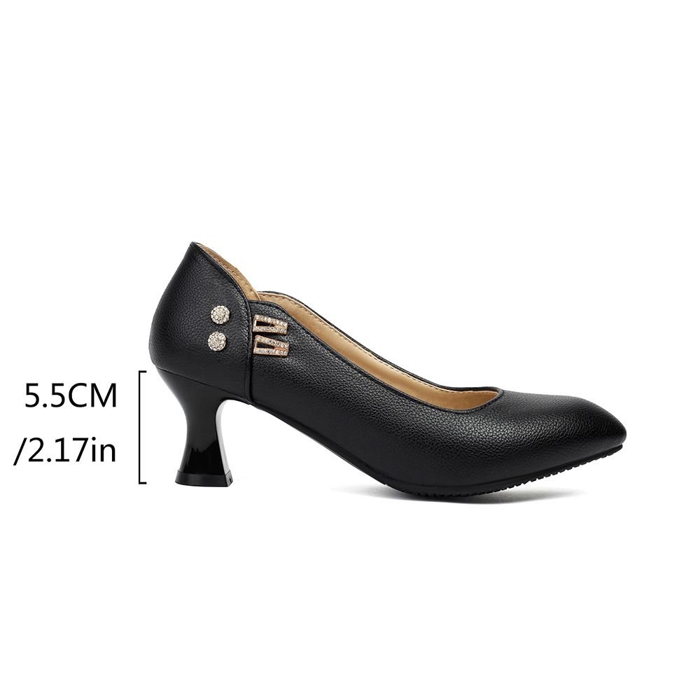 秋の成熟した女性向けパンプス 5cmヒール キトゥンヒール  - Women Formal Office Wear Shoes のレビューと価格