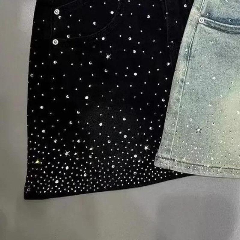 K 59702 ラインストーンデニムスカート キラキラ輝くダ - K&G Women'S Formal Wear のレビューと価格