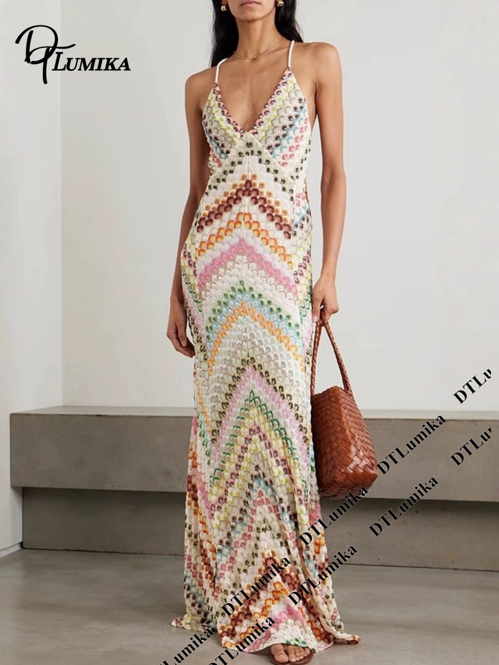 DTLumika ボヘミアンプリントマキシドレス スパゲッテ - Women'S Formal Resort Wear のレビューと価格